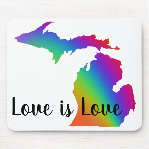 Love is love  Michigan pride Mouse Pad