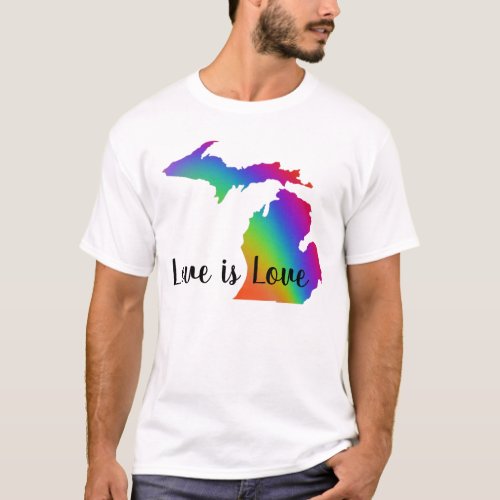 Love is love  Michigan pride T_Shirt