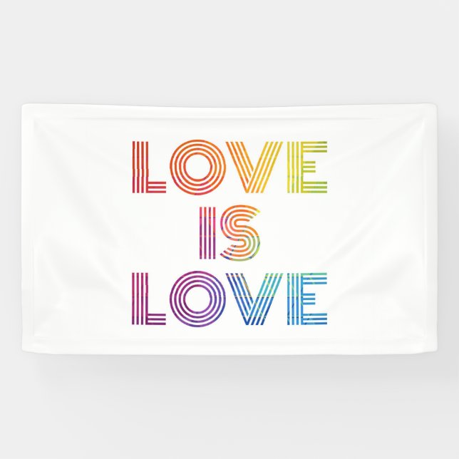 Love is Love | Modern Stripes Banner (Horizontal)
