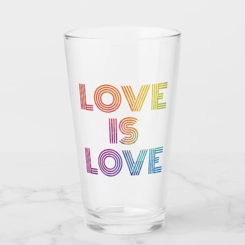 Love is Love  Modern Stripes Glass