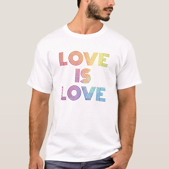 Love is Love | Modern Stripes T-Shirt (Front)
