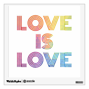 Love is Love Modern Stripes Wall Decal