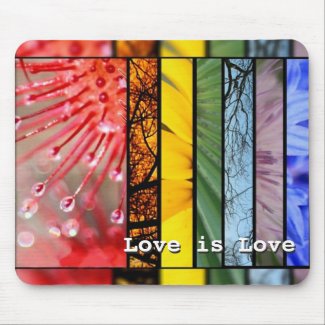 Love is Love Nature Rainbow LGBT Pride Symbol Mouse Pad