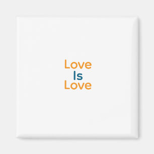 Love is love orange blue colorful pride LGBTQ gay Magnet