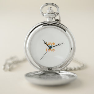 Love is love orange blue colorful pride LGBTQ gay Pocket Watch