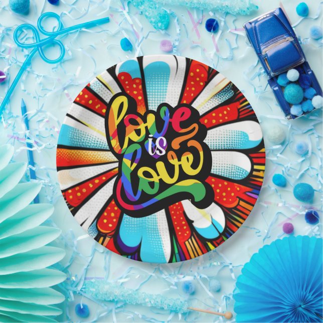 Love is Love Paper Plates (Party)