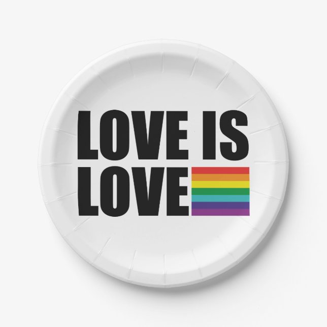 Love is Love Paper Plates (Front)
