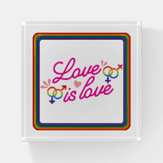 "Love is Love" Paperweight