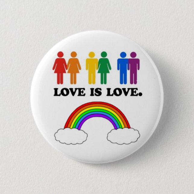 Love is Love Pinback Button (Front)