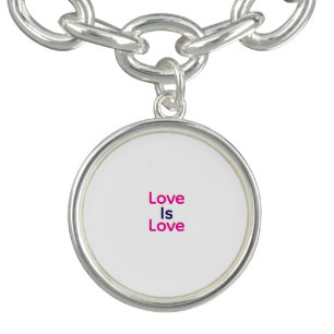 Love is love pink purple colorful pride LGBTQ gay Bracelet