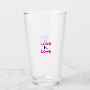 Love is love pink purple colorful pride LGBTQ gay Glass