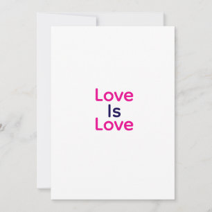Love is love pink purple colorful pride LGBTQ gay Invitation