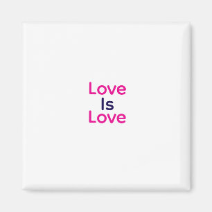 Love is love pink purple colorful pride LGBTQ gay Magnet