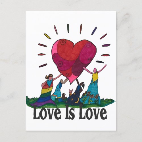 Love Is Love Postcard