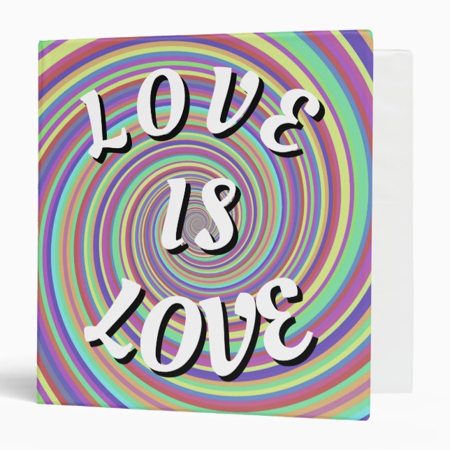 Love Is Love Pride  3 Ring Binder (Front/Inside)