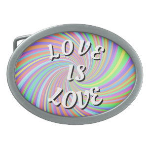 Love Is Love Pride Belt Buckle