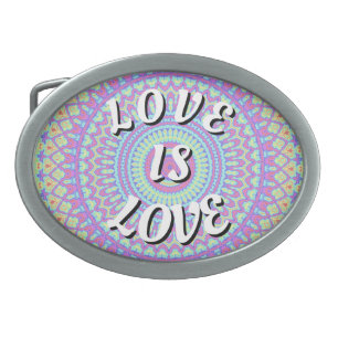 Love Is Love Pride Belt Buckle