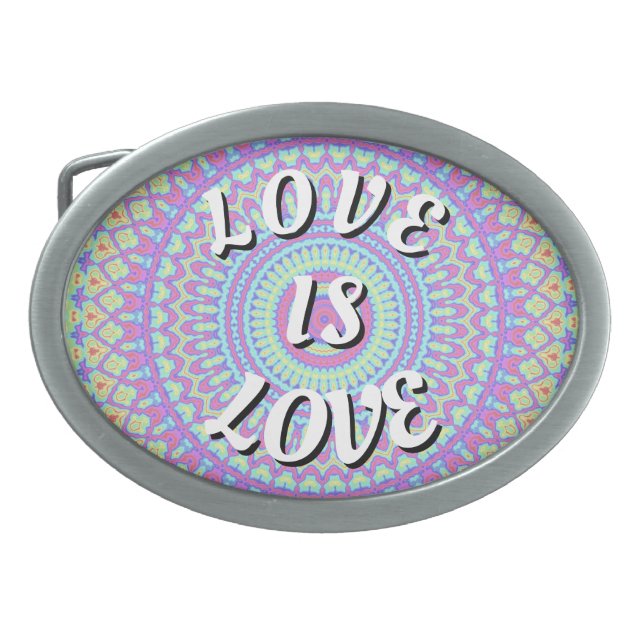 Love Is Love Pride Belt Buckle (Front)