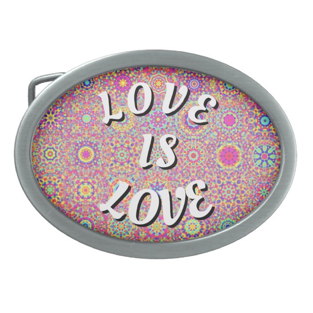 Love Is Love Pride Belt Buckle (Front)