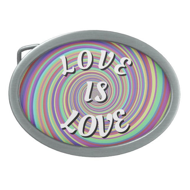 Love Is Love Pride Belt Buckle (Front)