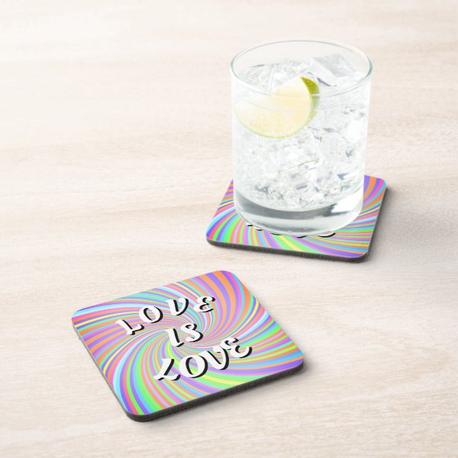 Love Is Love Pride Beverage Coaster (Right Side)