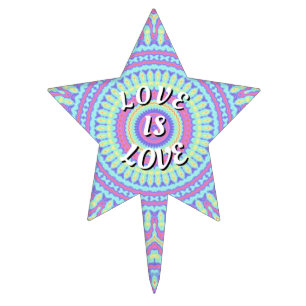 Love Is Love Pride Cake Topper