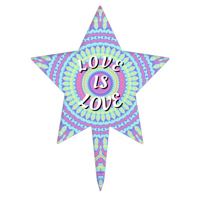 Love Is Love Pride Cake Topper (Front)