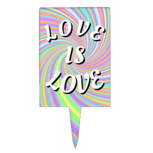 Love Is Love Pride Cake Topper