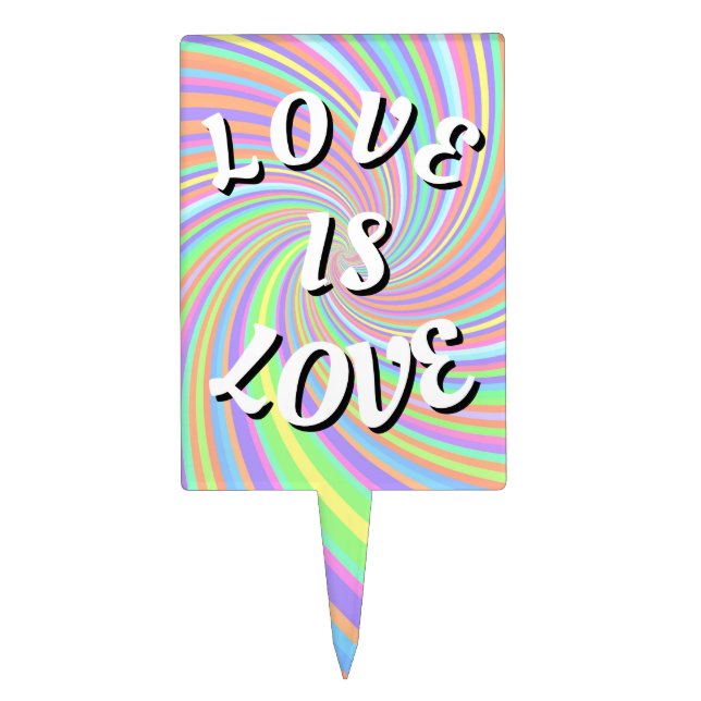 Love Is Love Pride Cake Topper (Front)