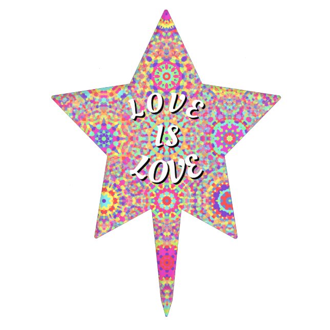 Love Is Love Pride Cake Topper (Front)