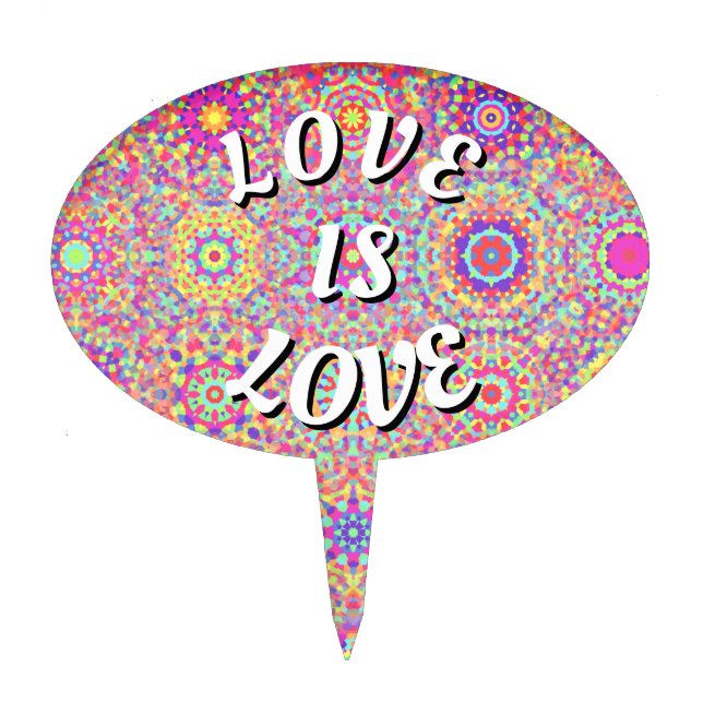 Love Is Love Pride Cake Topper (Front)