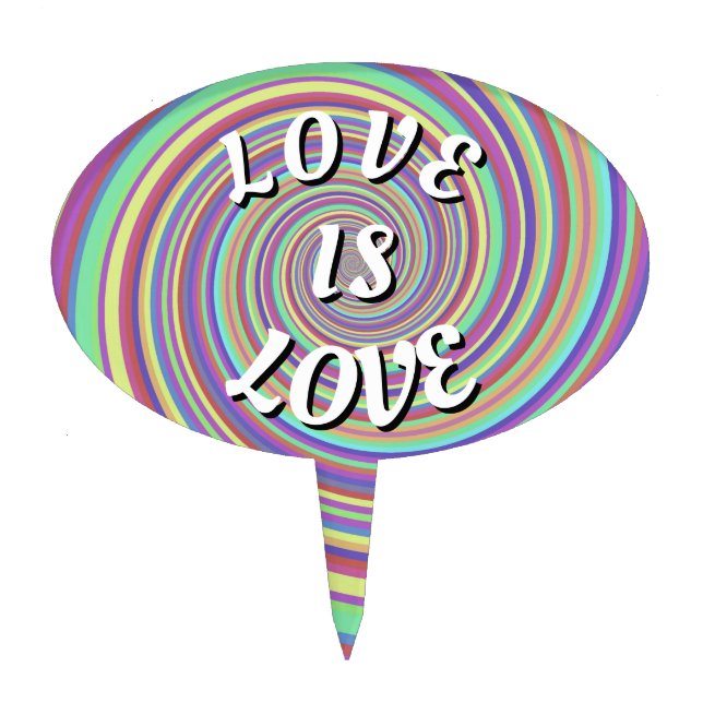 Love Is Love Pride Cake Topper (Front)