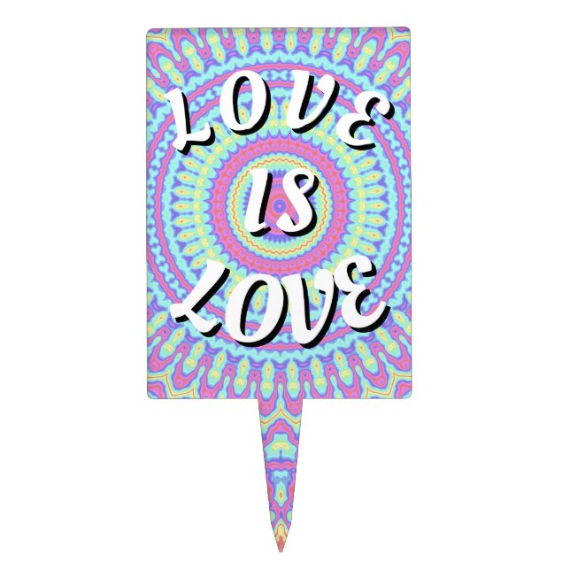 Love Is Love Pride Cake Topper (Front)