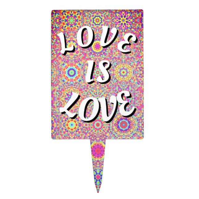 Love Is Love Pride Cake Topper (Front)