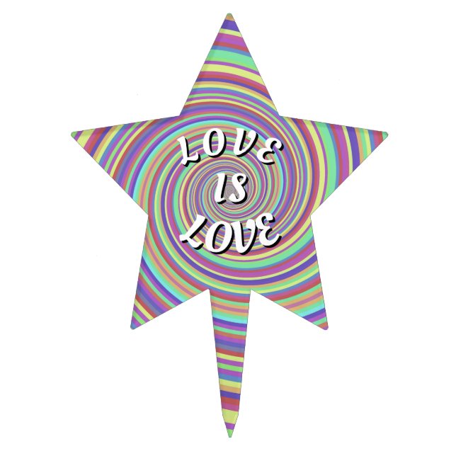 Love Is Love Pride Cake Topper (Front)