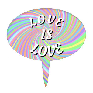 Love Is Love Pride Cake Topper