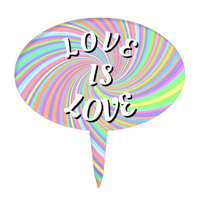 Love Is Love Pride Cake Topper (Front)
