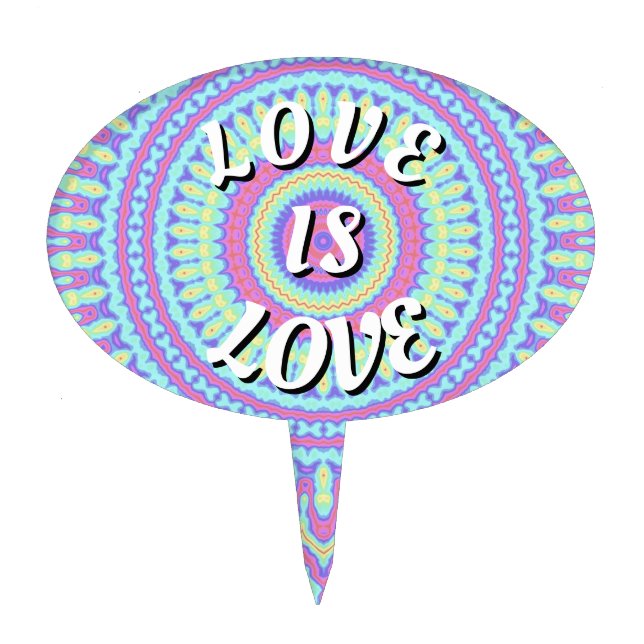 Love Is Love Pride Cake Topper (Front)