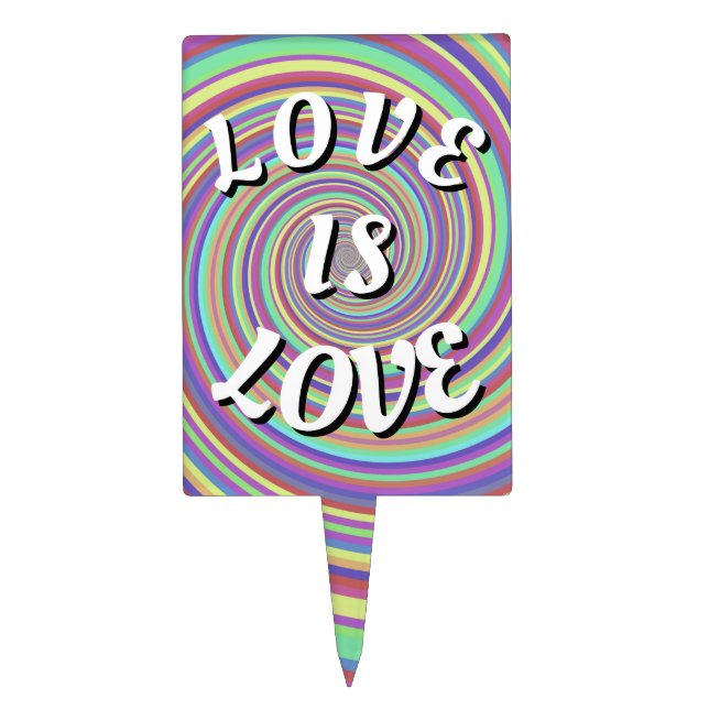 Love Is Love Pride Cake Topper (Front)