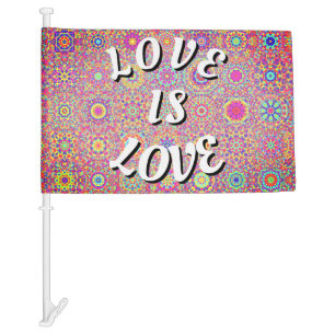 Love Is Love Pride Car Flag