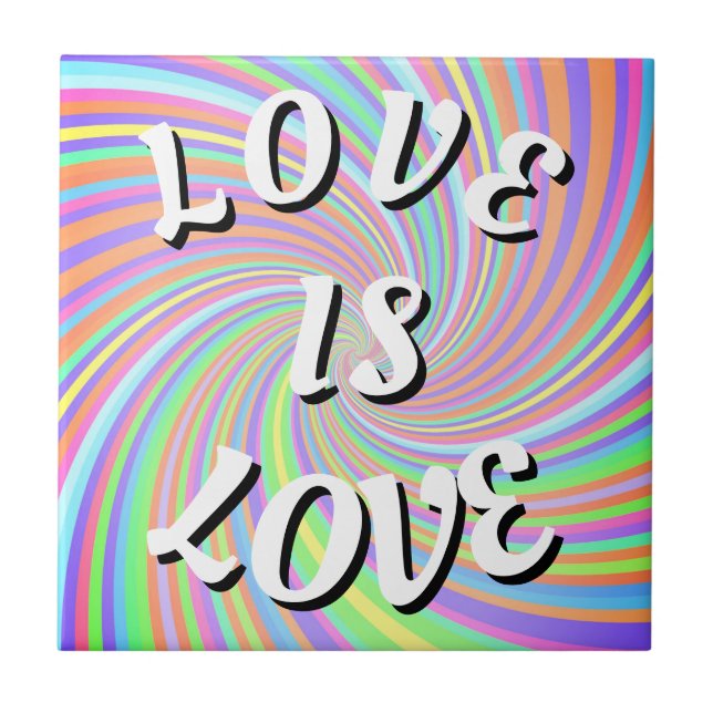 Love Is Love Pride Ceramic Tile (Front)