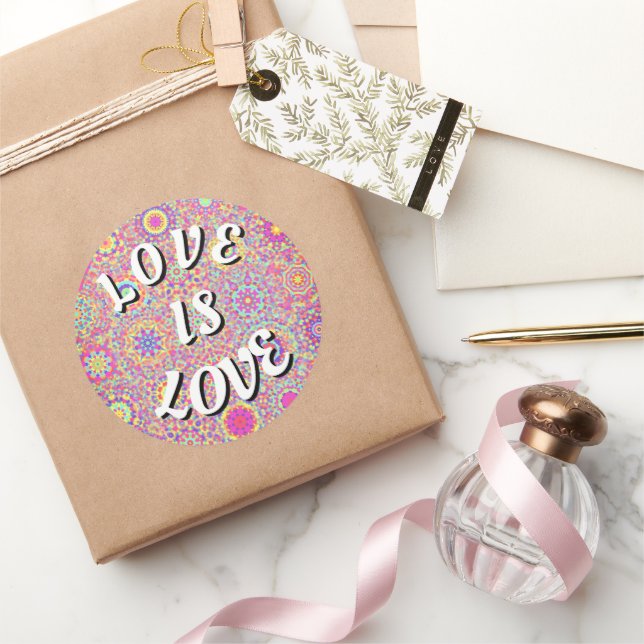 Love Is Love Pride Classic Round Sticker (Gifting)