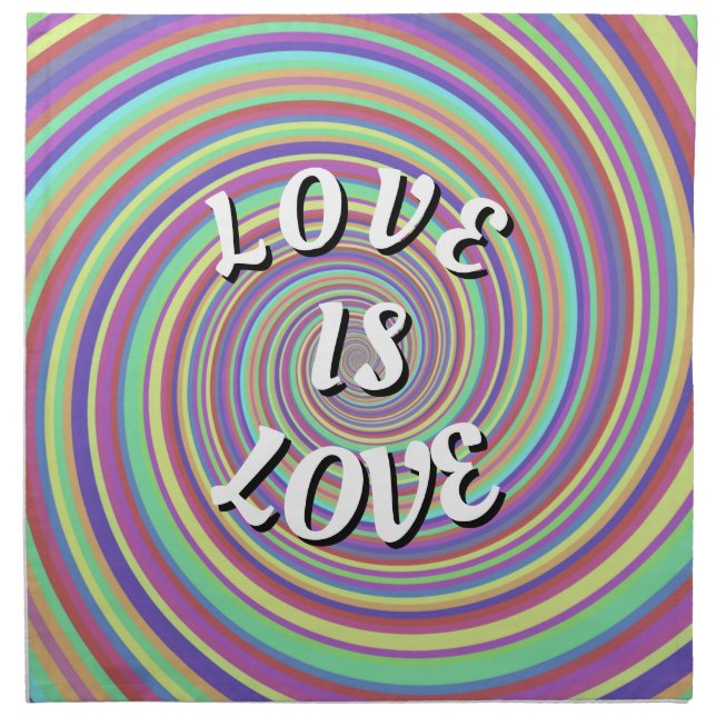 Love Is Love Pride  Cloth Napkin (Front)