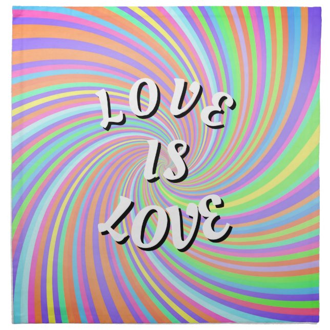 Love Is Love Pride  Cloth Napkin (Front)