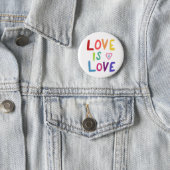 LOVE IS LOVE Pride Colorful Rainbow Button (In Situ)