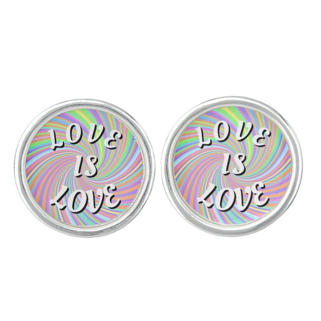Love Is Love Pride Cufflinks (Front)