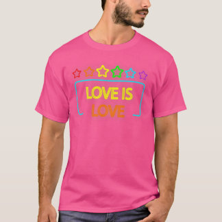 Love Is Love Pride Day Peace Day LGBTQ Pride Mont T-Shirt