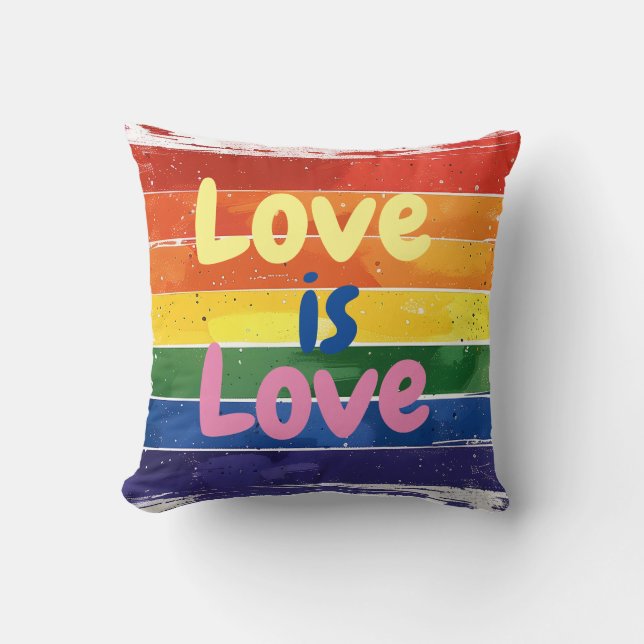Love is Love, Pride design Throw Pillow (Front)