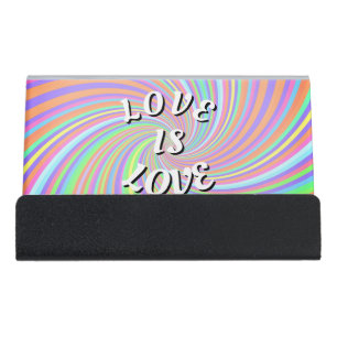 Love Is Love Pride Desk Business Card Holder