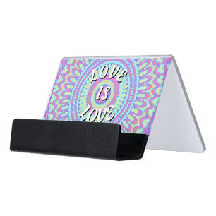 Love Is Love Pride Desk Business Card Holder